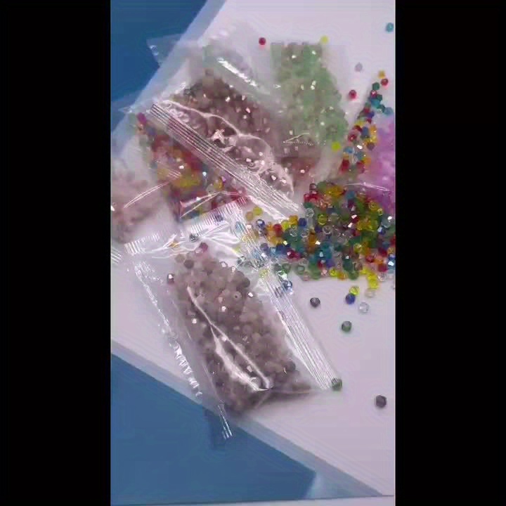 200pcs 4mm Multicolor Bicone Glass Beads for DIY Jewelry